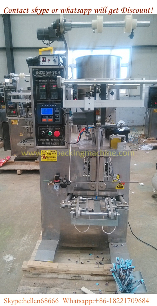 automatic honey liquid packing machine,4 side sealing