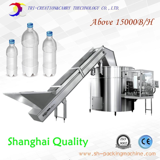 automatic bottle unscrambler machine with elevator,high speed