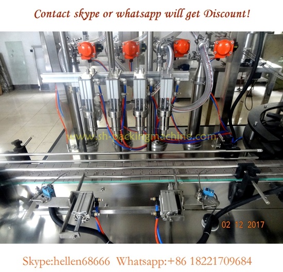 ketchup filling capping machine,sauce mono block,jam filling machine,4 nozzle