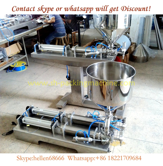 pneumatic horizontal paste filling machine,1L 2 nozzles