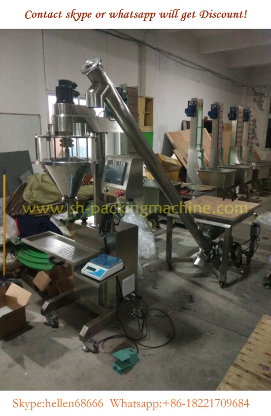 automatic auger powder filling machine with feeder,316L