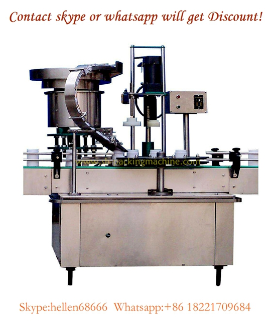 automatic capping sealing machine with feeder