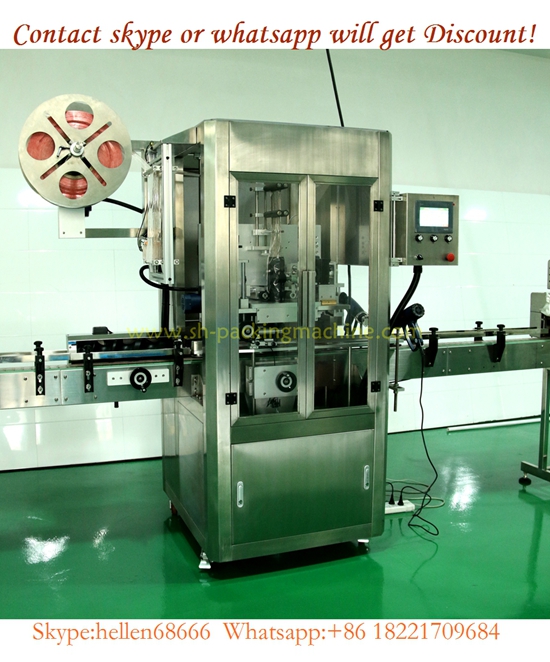 automatic bottle sleeve labeling machine with steam tunnel